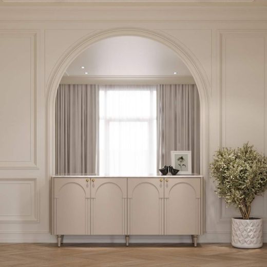 Low Cabinet Fay 169 cm Cream Color