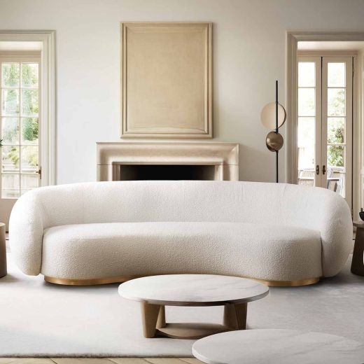 CREER-C 4 SEATER SOFA - CREAM