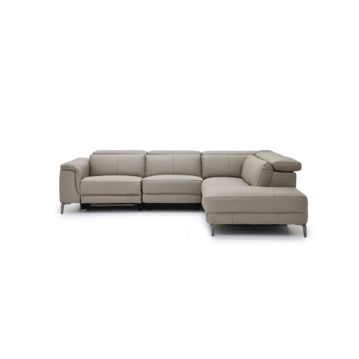 MAGNETIC Right Corner Motion Recliner - Brown Genuine Leather