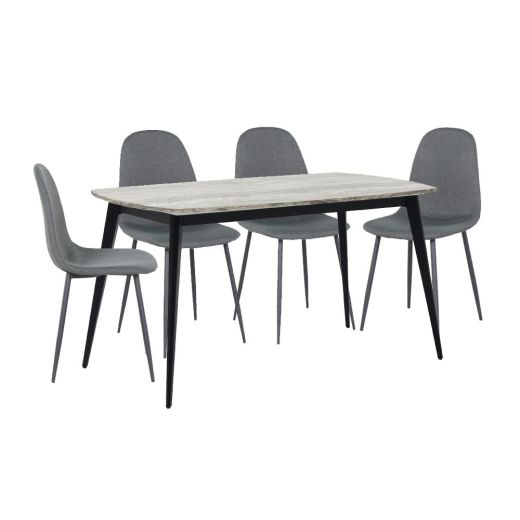 Dining Sets BENA Brown & Chairs LALADA