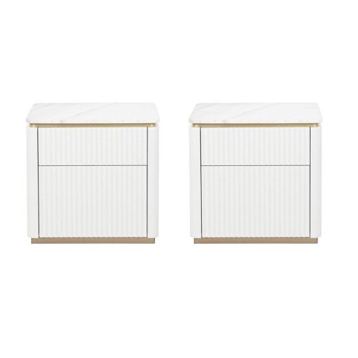 Night Table Galar 2 pcs. White