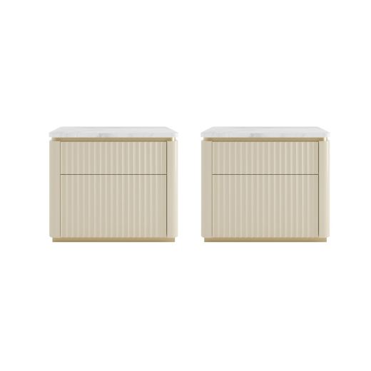 Night Table Galar 2 pcs.  Origami White