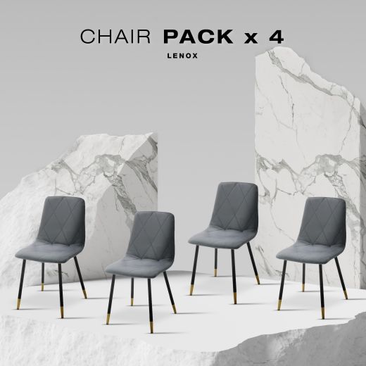 CHAIR PACK LENOX Gray x4