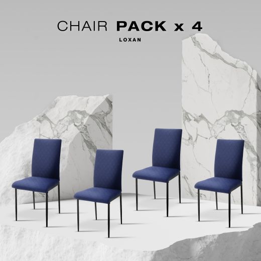 CHAIR PACK LOXAN Blue Navy x4