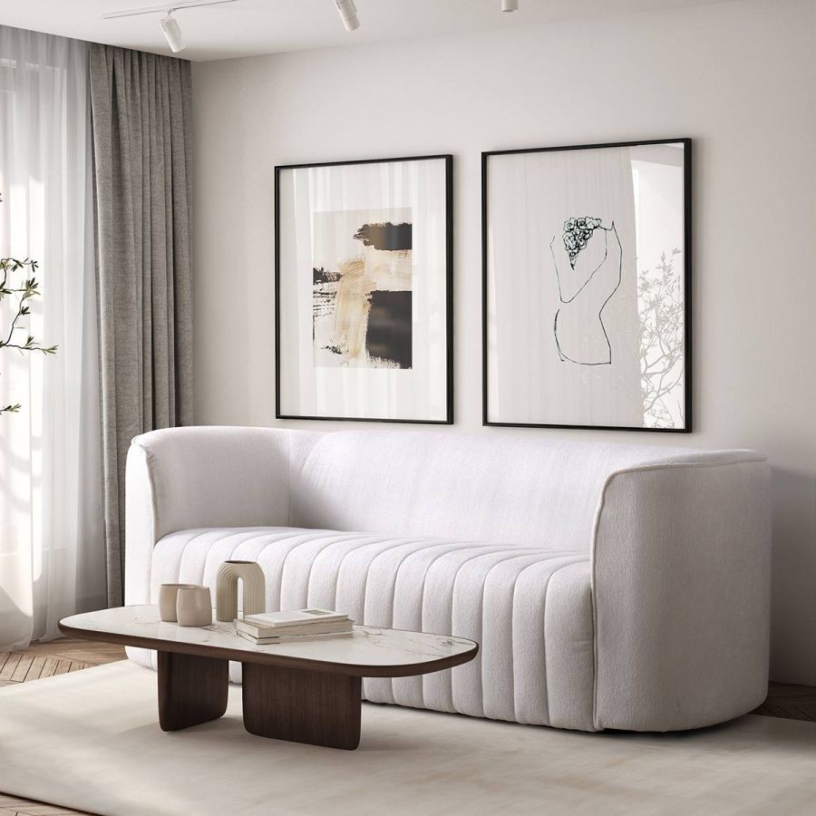 BERKLEY-B 3 SEATER SOFA - CREAM Gray 02