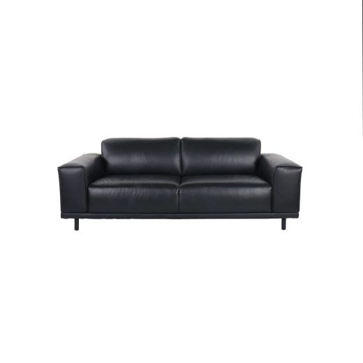 Genuine leather sofa Bluno 3 seater-black