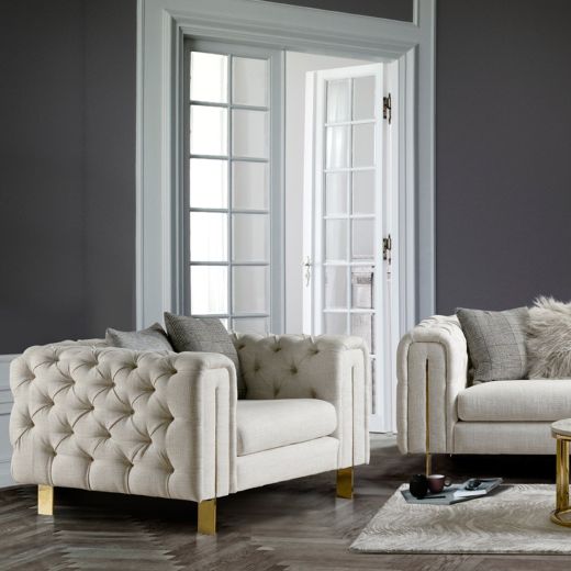 Fabric sofa Fuyuki 1 seater-beige