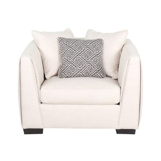Hertero Fabric Sofa 1 Seater - Cream