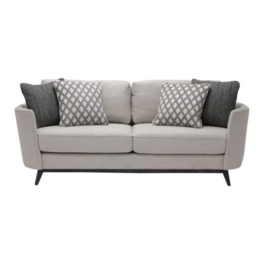 Hibernia 3 seater beige fabric sofa