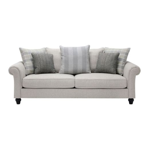 Horally 3 seater grey fabric sofa