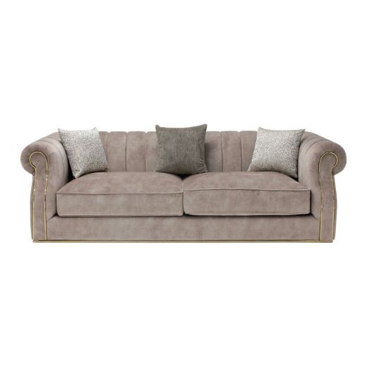 Fabric sofa Festonia 3 seater-brown