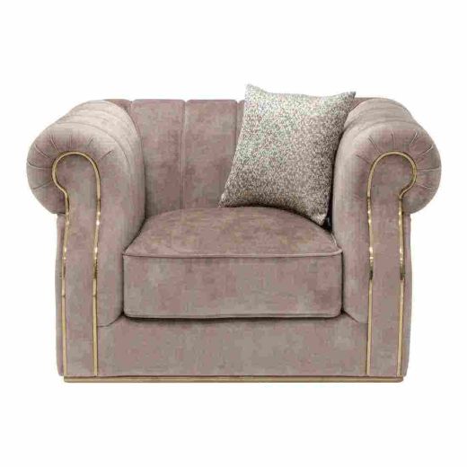 Fabric sofa Festonia 1 seater-brown