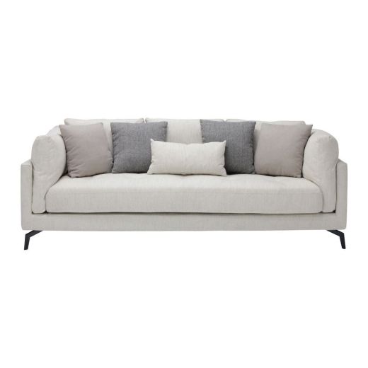 Gubbie Plus Fabric Sofa 3 Seater - Cream