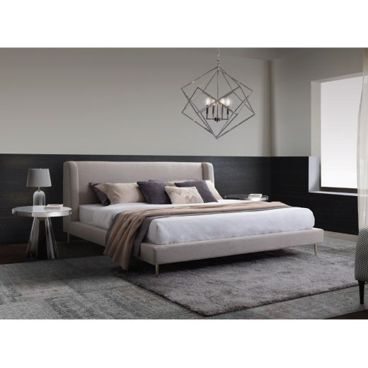 6 ft. Bed Flavio Gray color