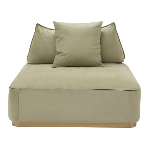 Maylin 1 Seater Sofa - Brown Fabric