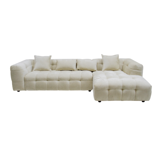 CIBRIC Right Corner Sofa - White