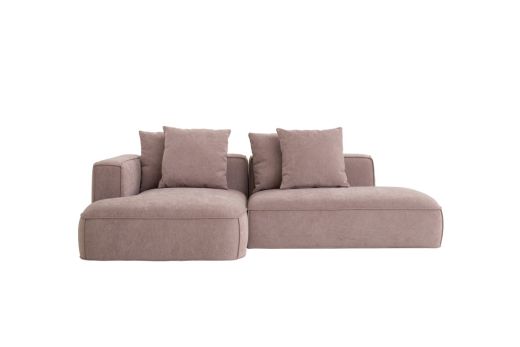 AOPLIN Left Corner Sofa - Cream Brown