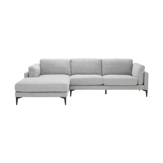 UKIKA Left Corner Sofa - Grey Fabric