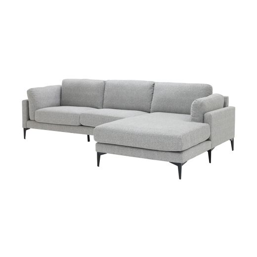 UKIKA Right Corner Sofa - Grey Fabric