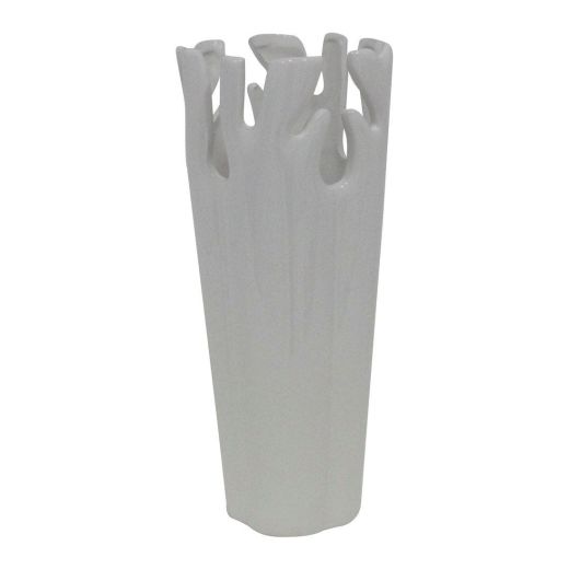Vase#XG2875-W Ceramic White/WL