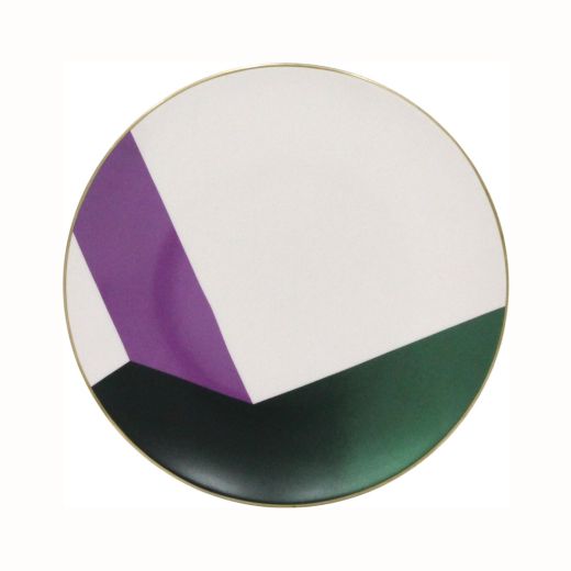 Plate#ZW12.5-8 Ceramic Multi-color/YLC Set of 2