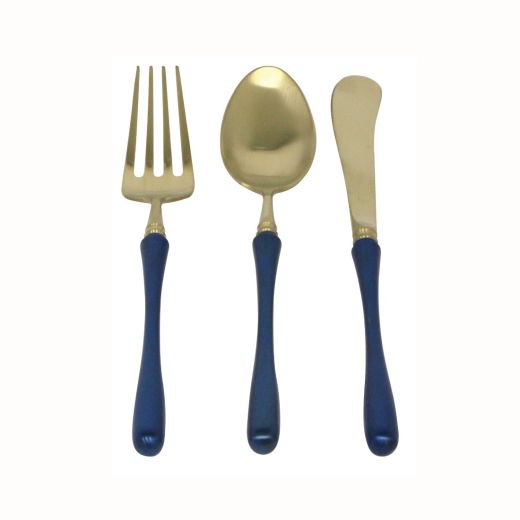 Cutlery Set#1706LMetal Blue /YLC Set of 3