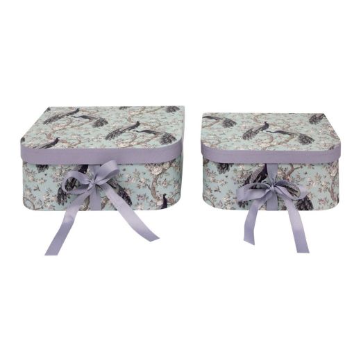 Decorative Box#3744450 Paper Purple Set of 2