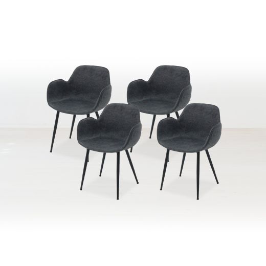 Teller Chair Set (4 pcs.) Black